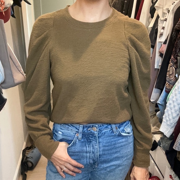 Madewell long sleeve top with sleeve detail - Picture 1 of 4